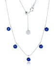 3.5ct Blue Sapphire Floating Necklace