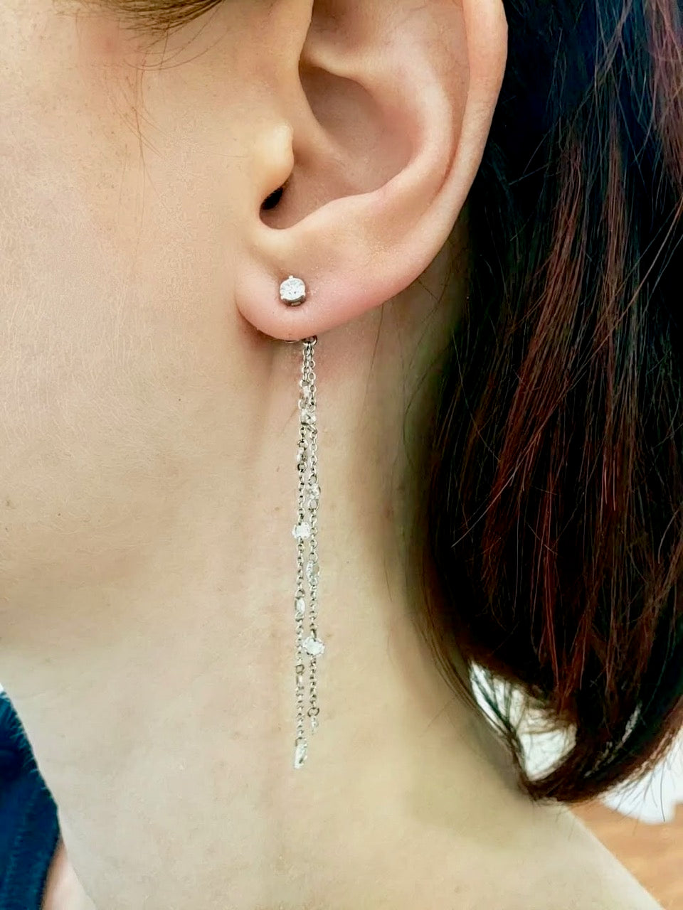 Diamond Floating Earrings