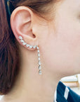 Diamond Drop Ear Climber Earrings