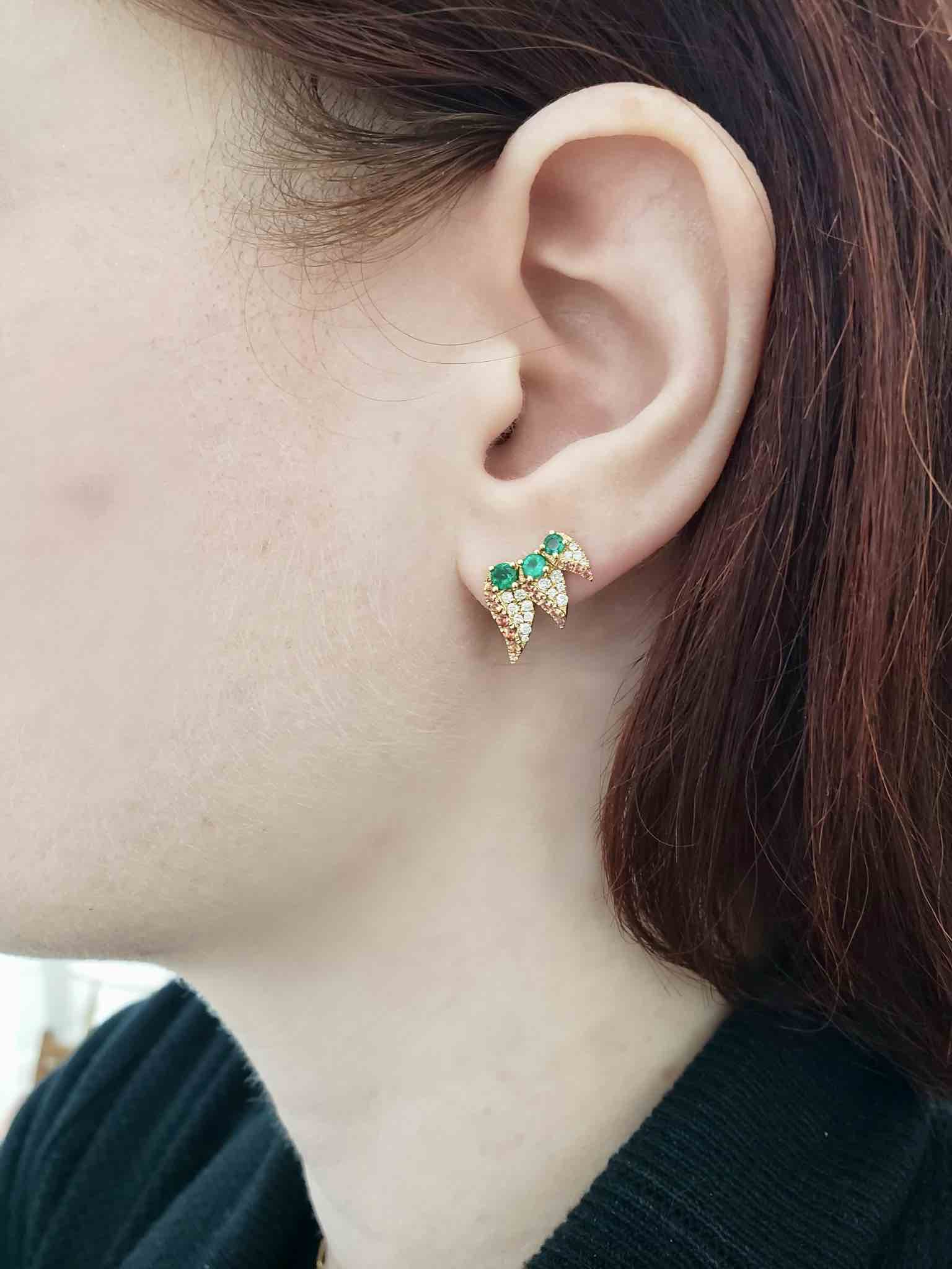 Árvore Emerald Earrings