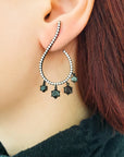 Black Diamond Mega Swirl Earrings