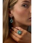 Paraiba Tourmaline & Diamond Folha Ring