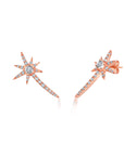 Petite Diamond Shooting Starburst Earrings