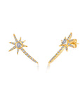 Petite Diamond Shooting Starburst Earrings