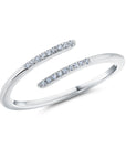 Petite Diamond Halo Bypass Ring