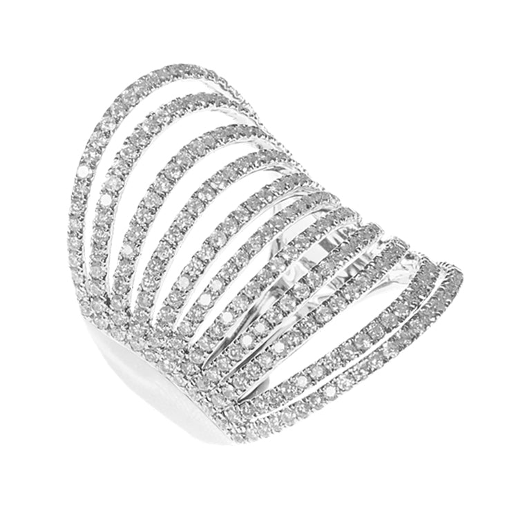 White Couture Wave Ring