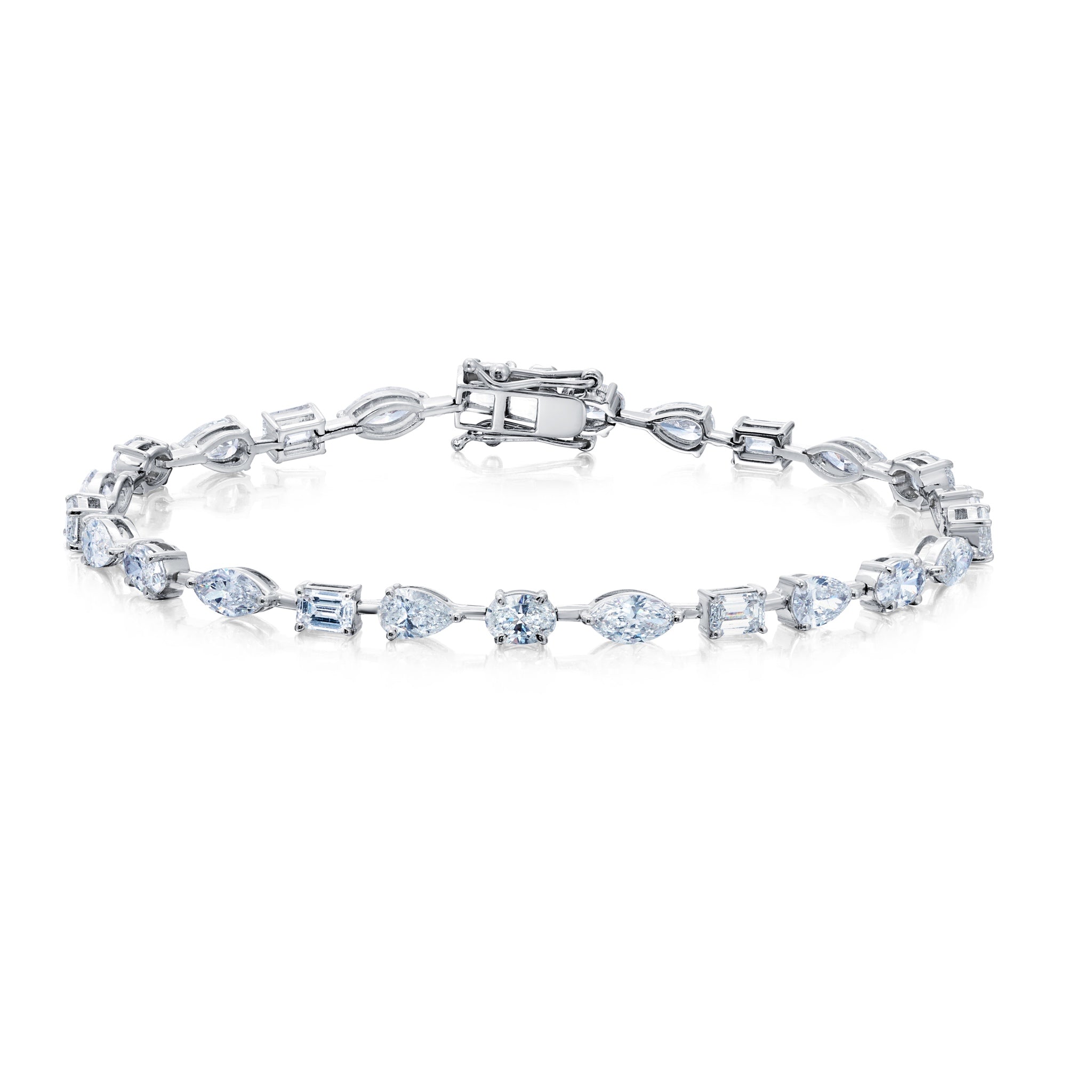 Multi Shape Diamond Tennis Bracelet