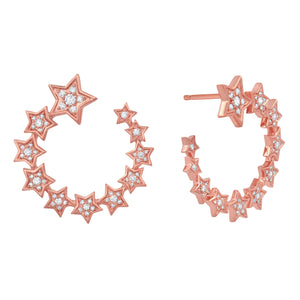 Starburst Forward Facing Hoop Earrings