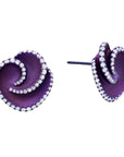 Titanium Stud Earrings in Purple