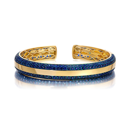 Beach Sapphire Aquamarine Platinum Bracelet