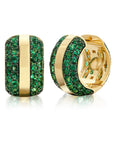 Ouro Emerald Hoop Earrings