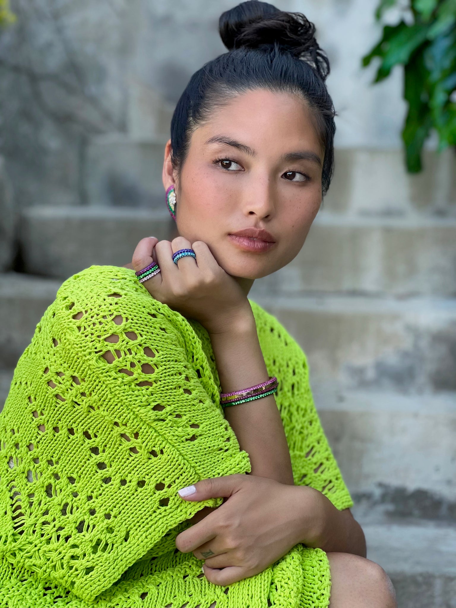 Ouro Emerald Bangle