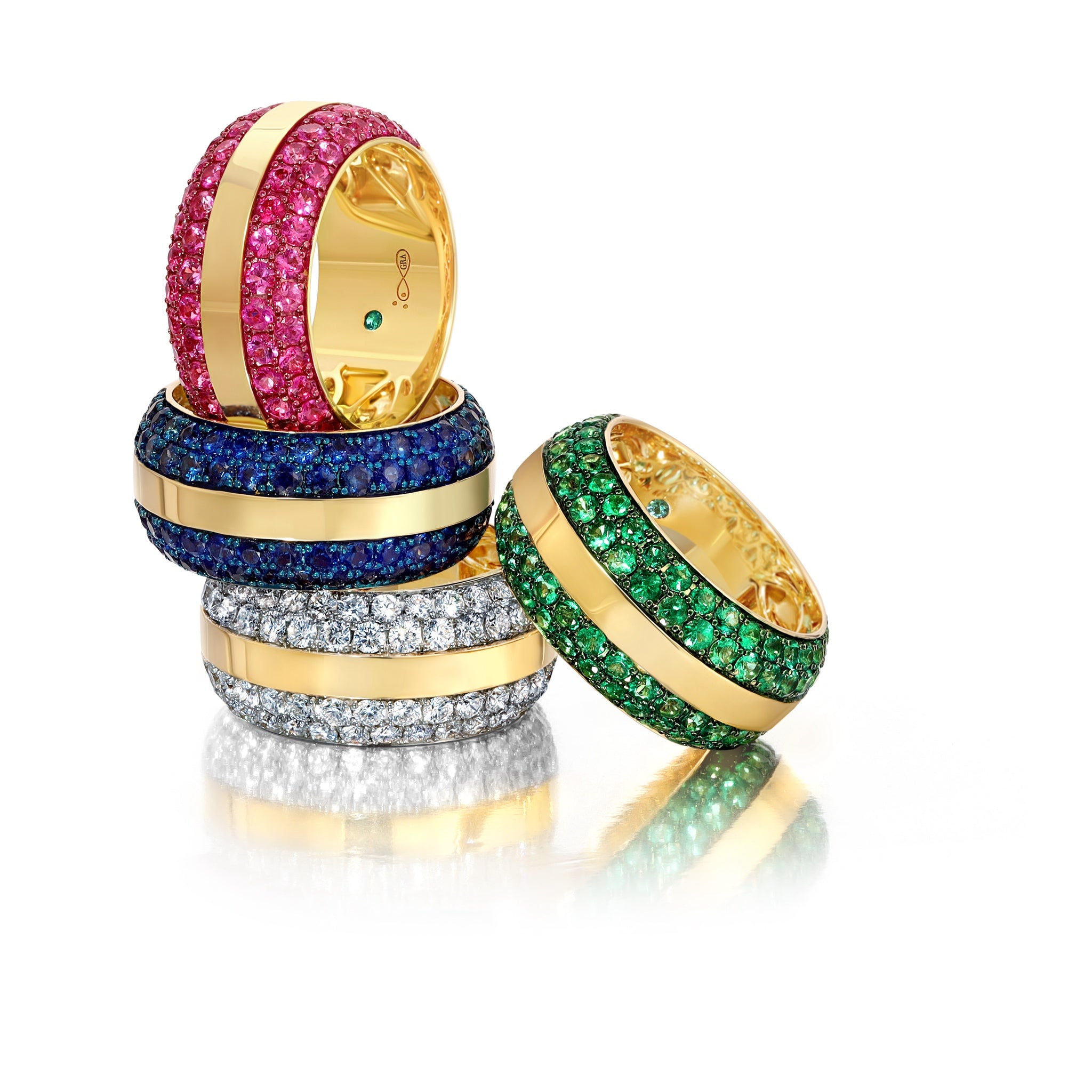 Ouro Emerald Band Ring