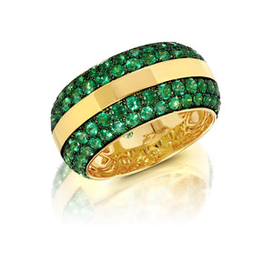 Ouro Emerald Band Ring