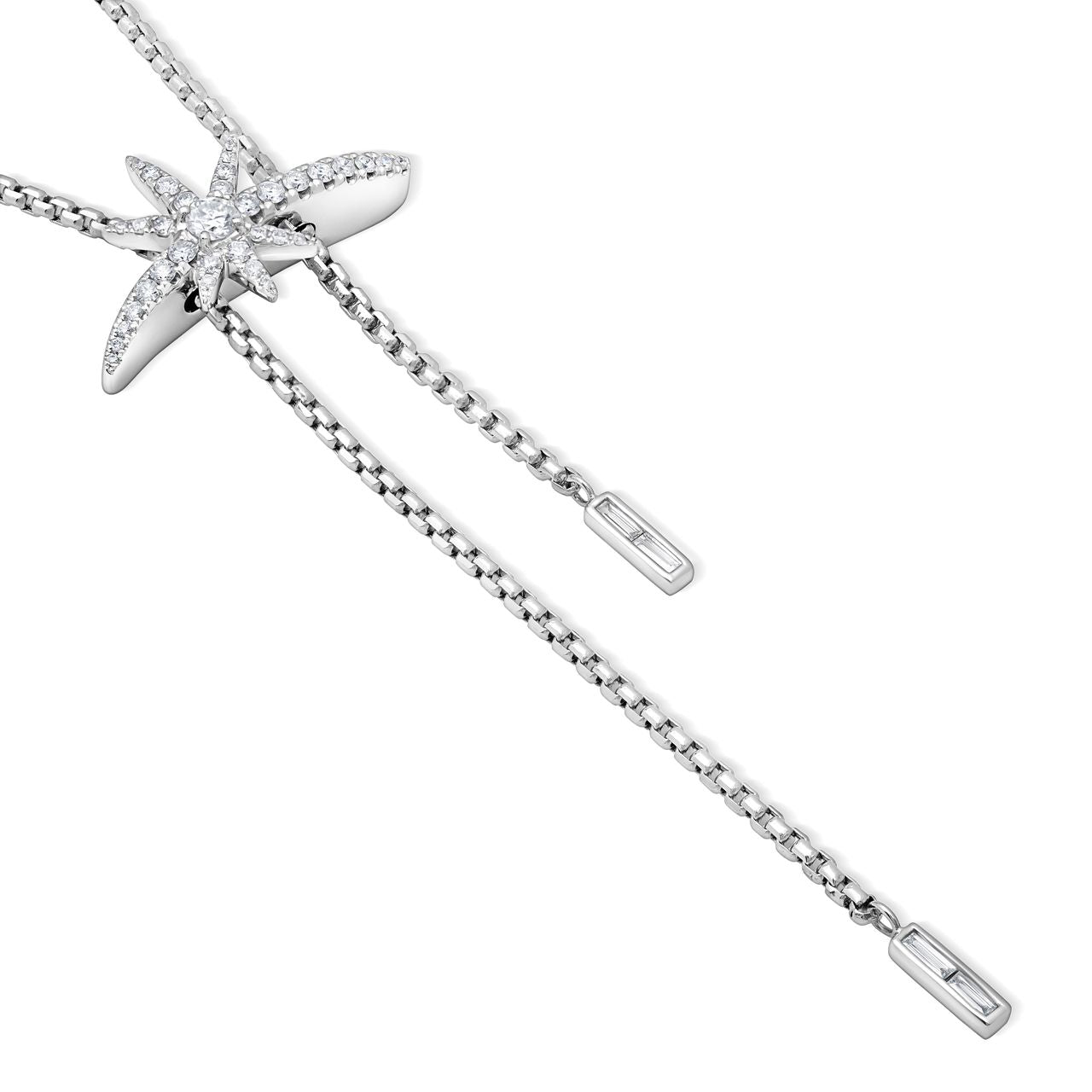 Shooting Starburst Slide Lariat Necklace