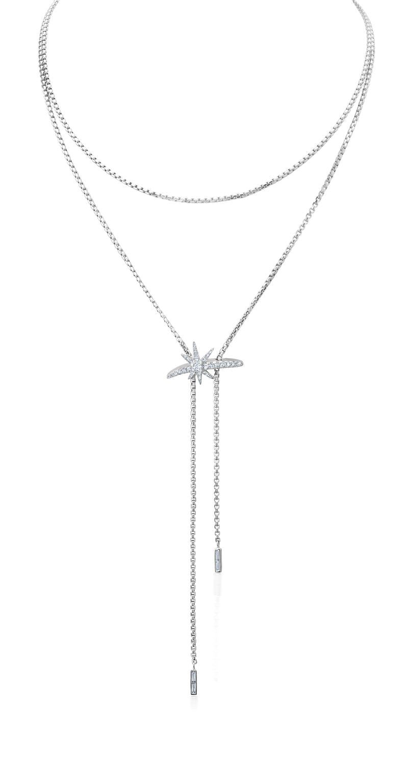 Shooting Starburst Slide Lariat Necklace