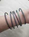 Diamond Eternity Titanium Bangle