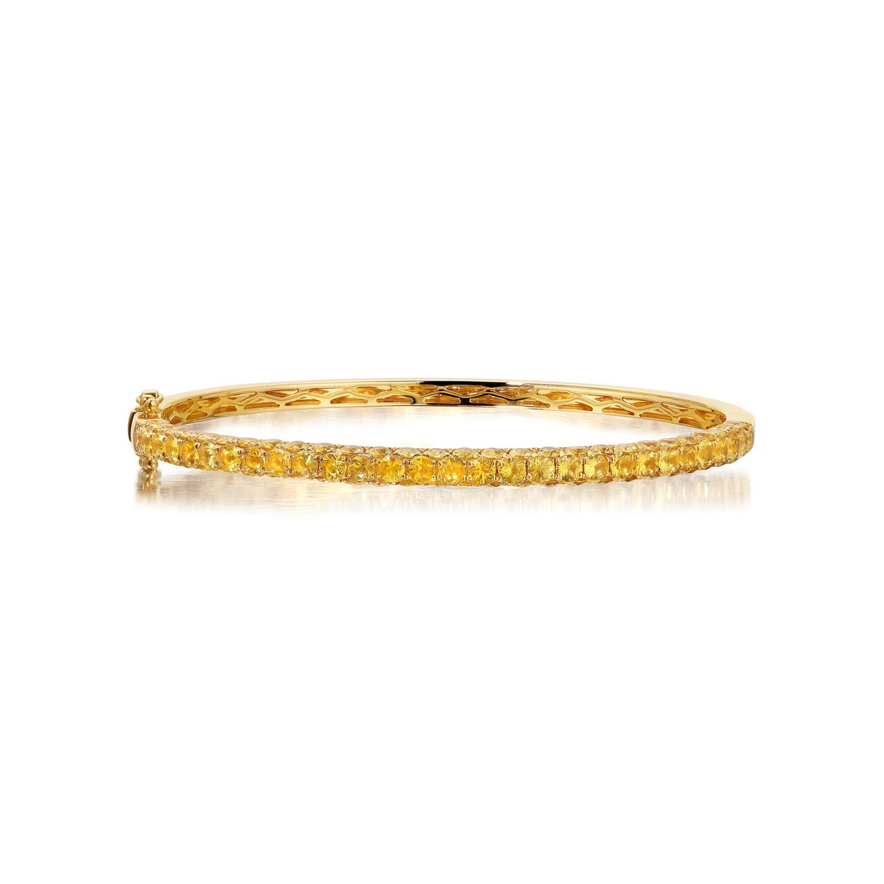 Yellow Sapphire 3 Sided Bangle