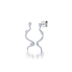 Diamond Drop Mega Swirl Earrings