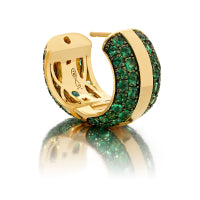Ouro Emerald Hoop Earrings