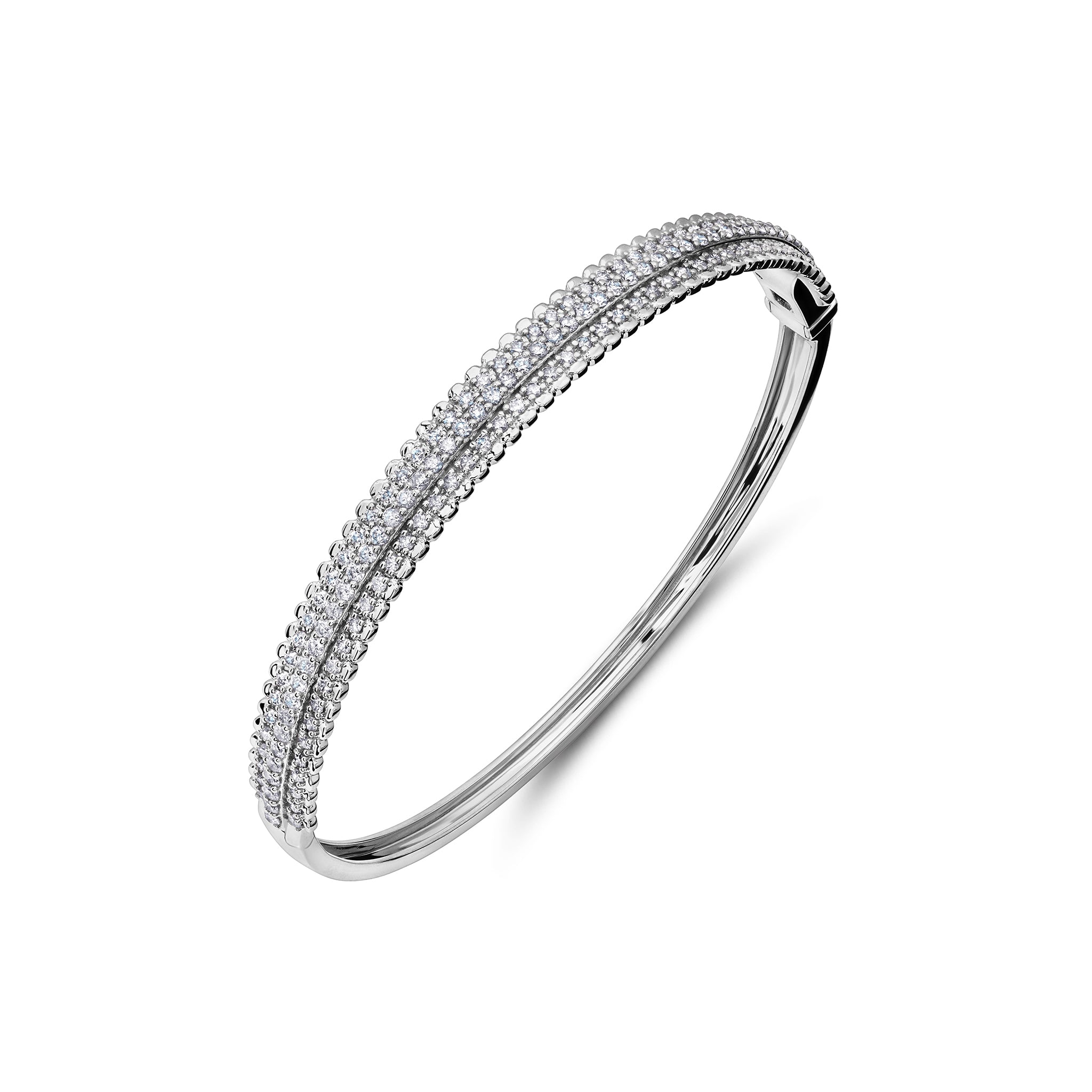 Large Pluma Diamond Bangle – Graziela