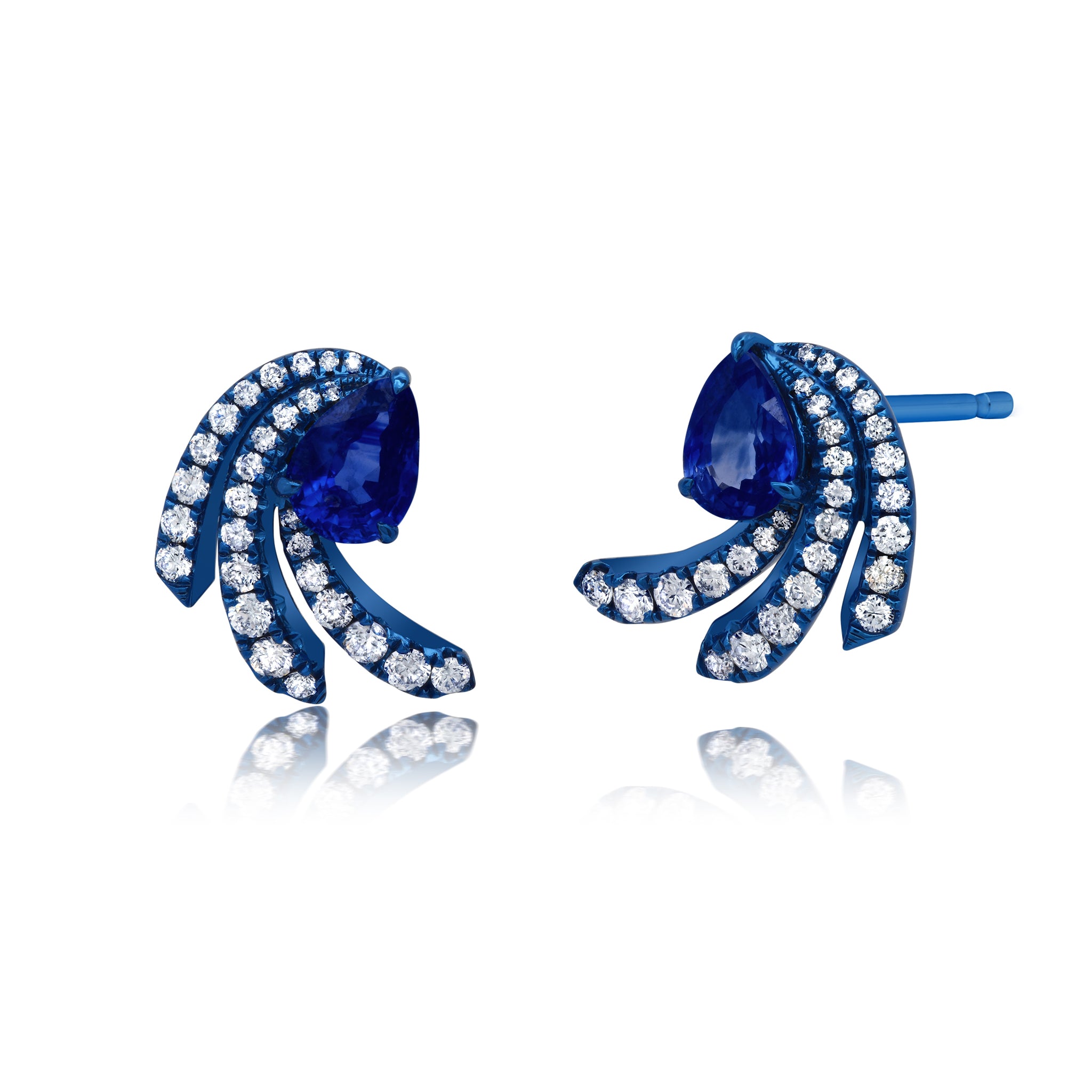Rio Diamond &amp; Blue Sapphire Earrings