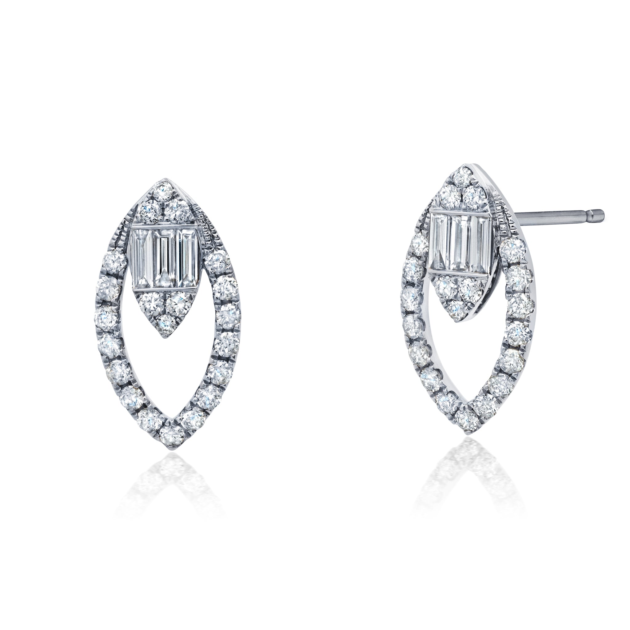 Pluma Diamond Marquesa Open Earrings