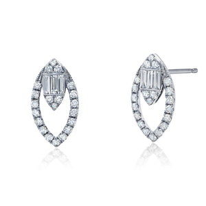 Pluma Diamond Marquesa Open Earrings