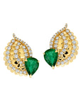 Large Asa Emerald Pera Earrings