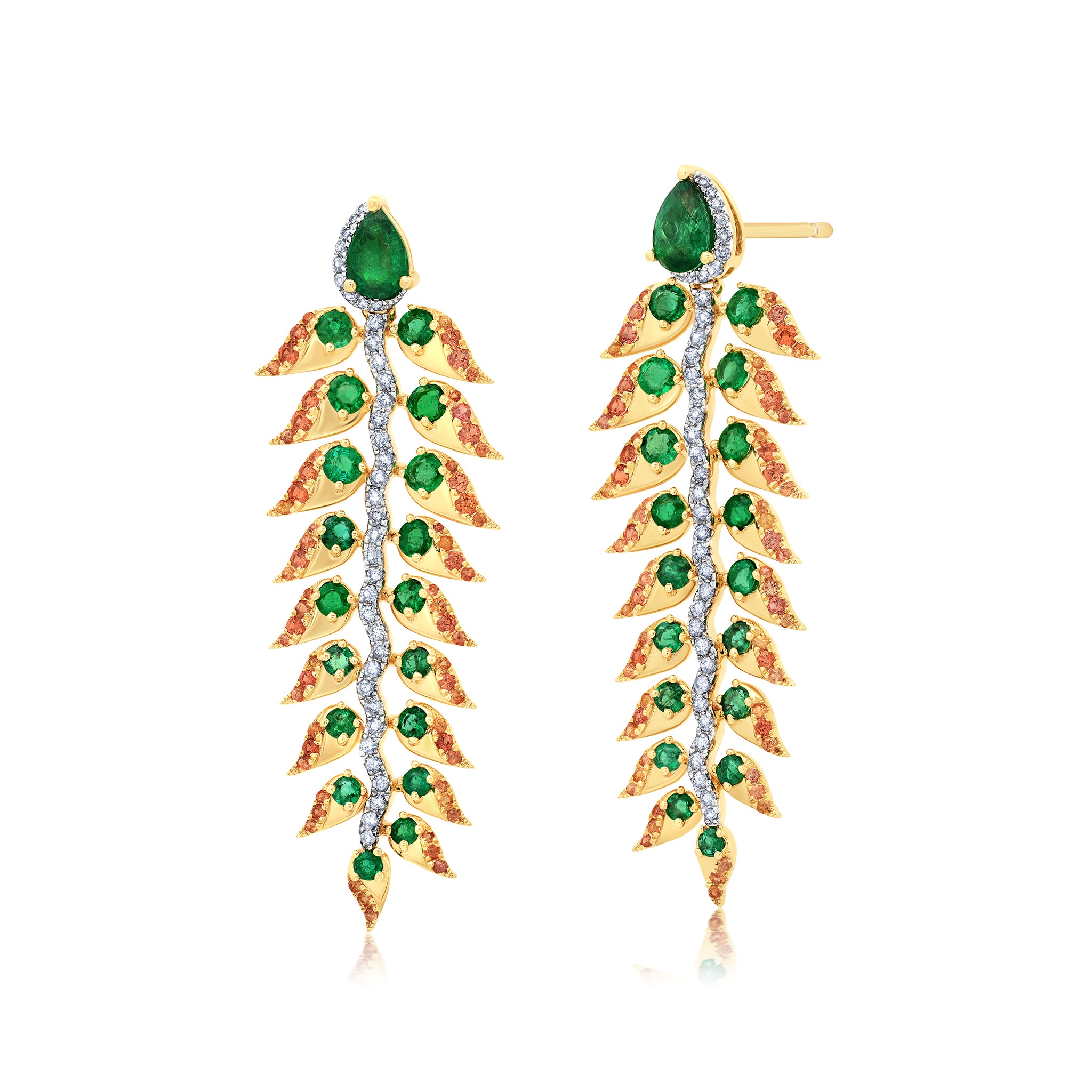 Árvore Emerald Drop Earrings