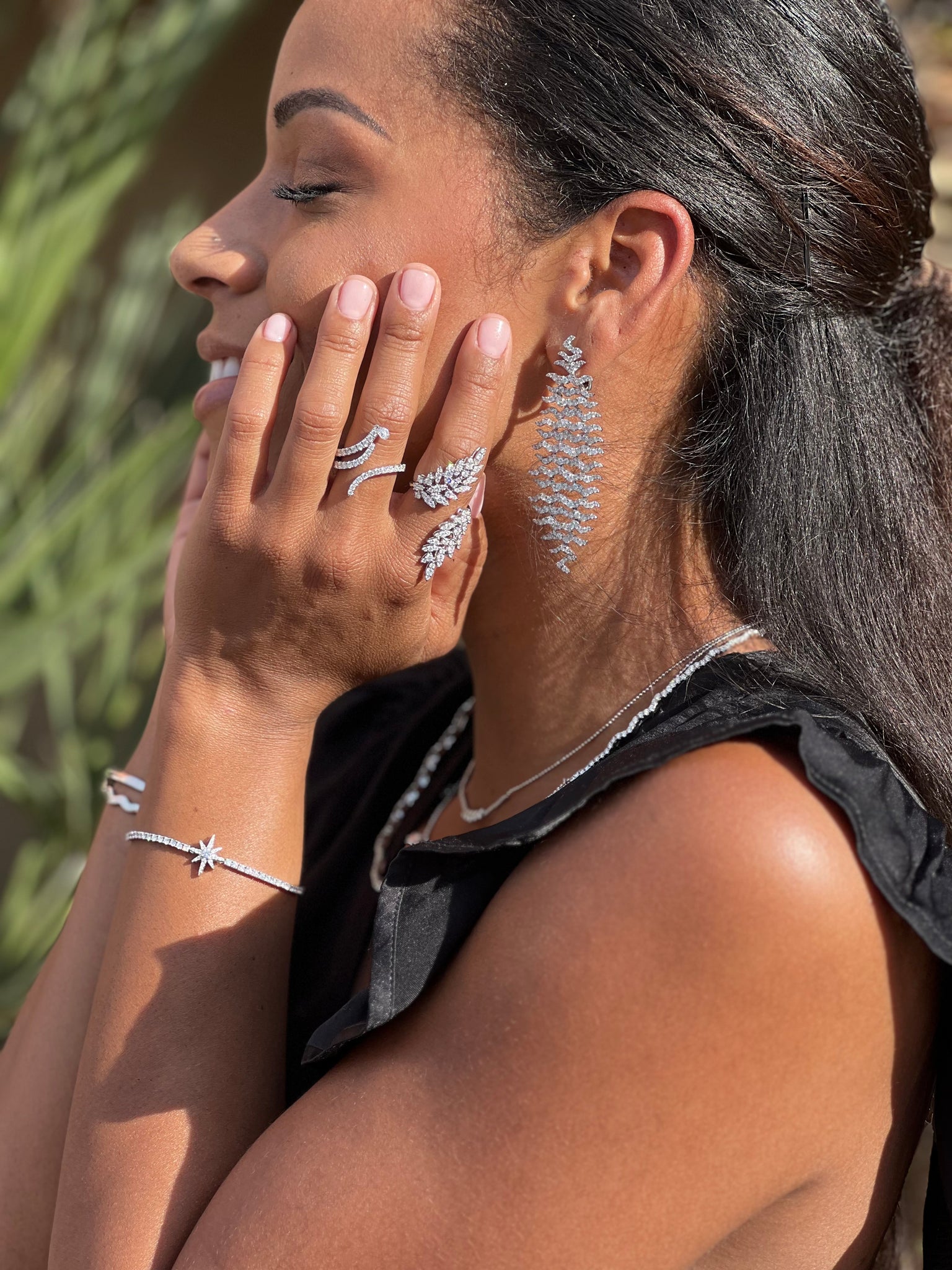 Large Diamond Rio Earrings