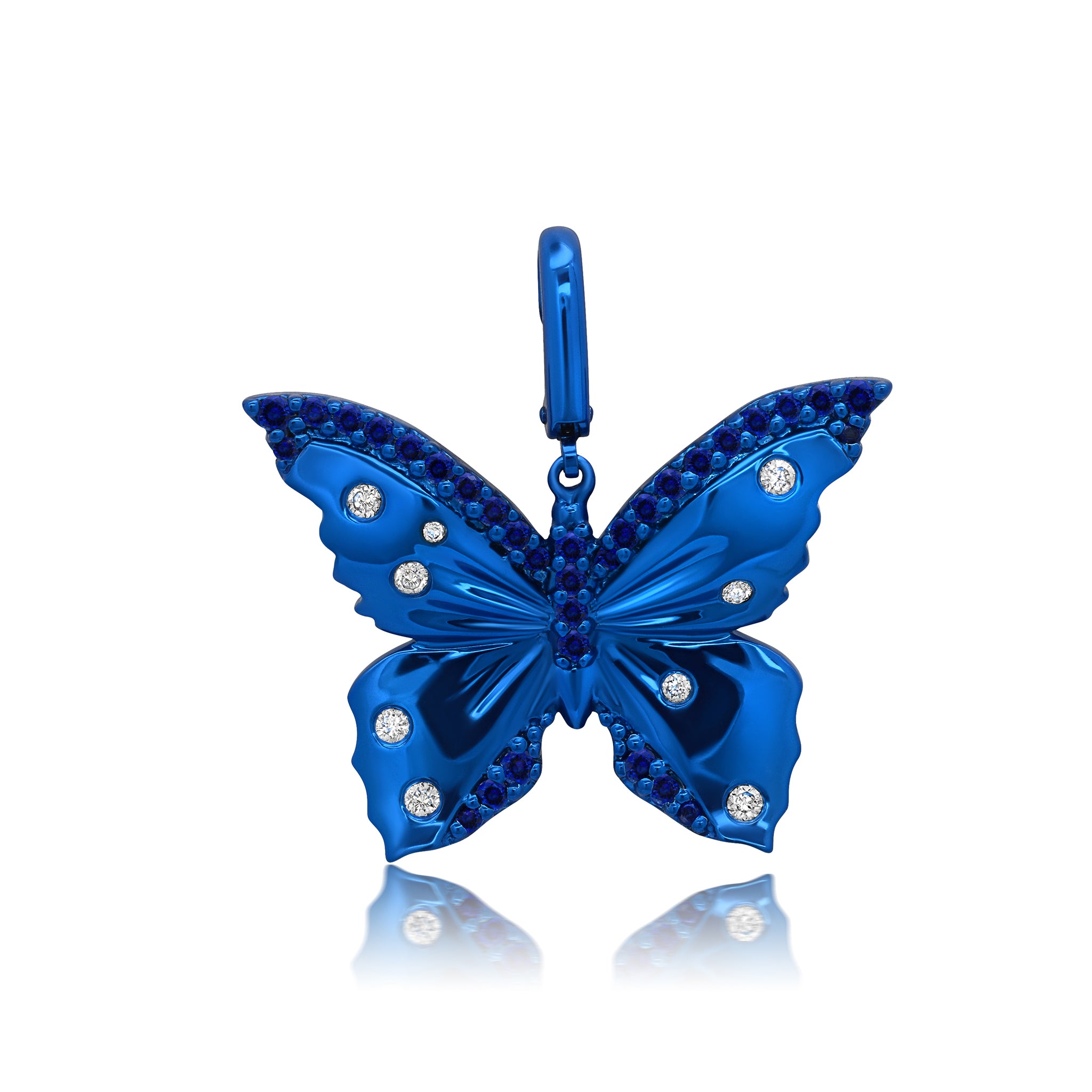 Blue Morpho Butterfly Icon Pendant/Charm