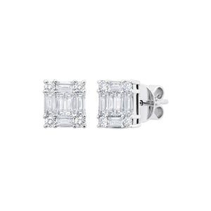 Graziela Gems - Ascension Stud Earrings - White Gold