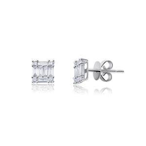 Graziela Gems - Small Ascension Studs - White Gold