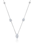 Graziela Gems - Necklace - Pear & Marquise Diamond Ascension Necklace - White Gold