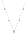 Graziela Gems - Necklace - Diamond Ascension 5 Station Necklace - White Gold