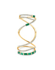 Emerald Baguette Mega Swirl Ring