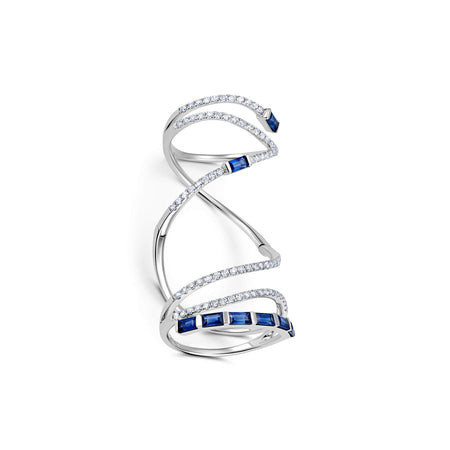 Beach Sapphire Aquamarine Platinum Bracelet