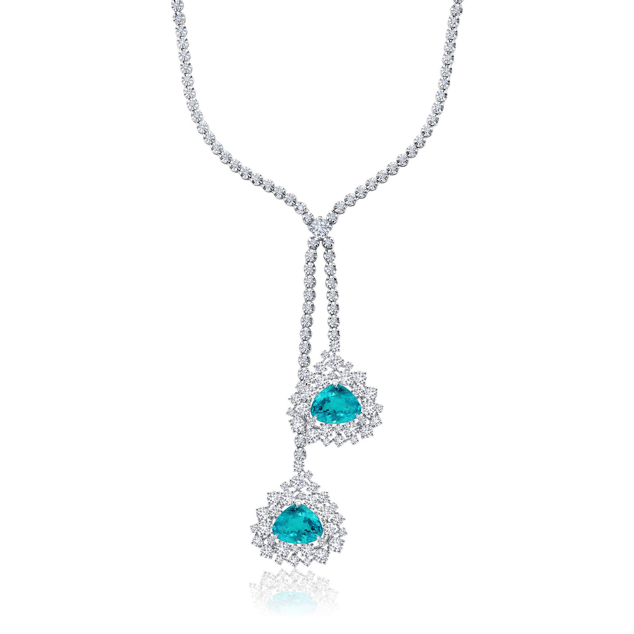 Graziela Gems - Necklace - Paraiba Obsession Convertible Earrings &amp; Necklace - 
