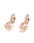 Graziela Gems - Pink Kunzite and Diamond Drop Earrings - 