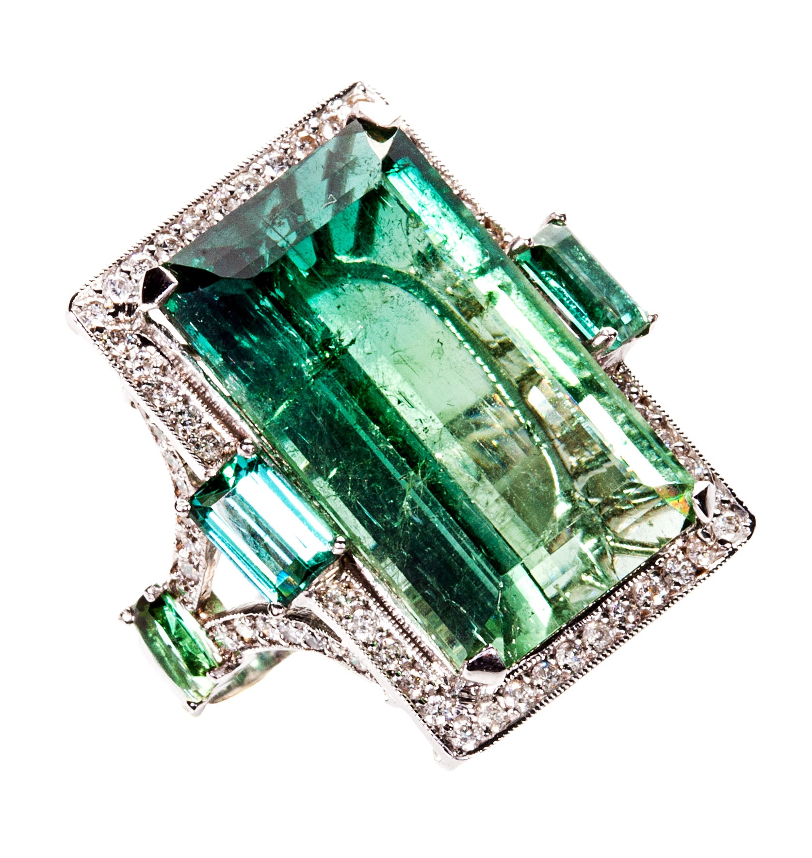 Green Prasiolite Ring