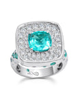 Paraiba & Diamond Ring
