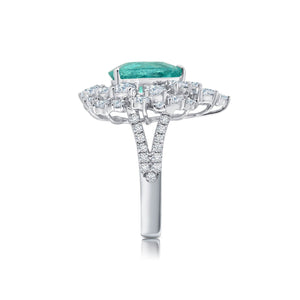 Paraiba & Diamond Ring