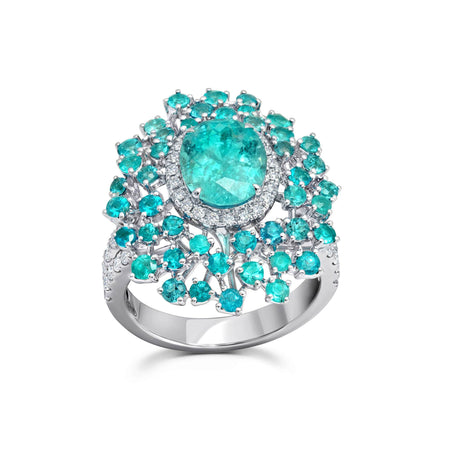 Beach Sapphire Aquamarine Platinum Bracelet