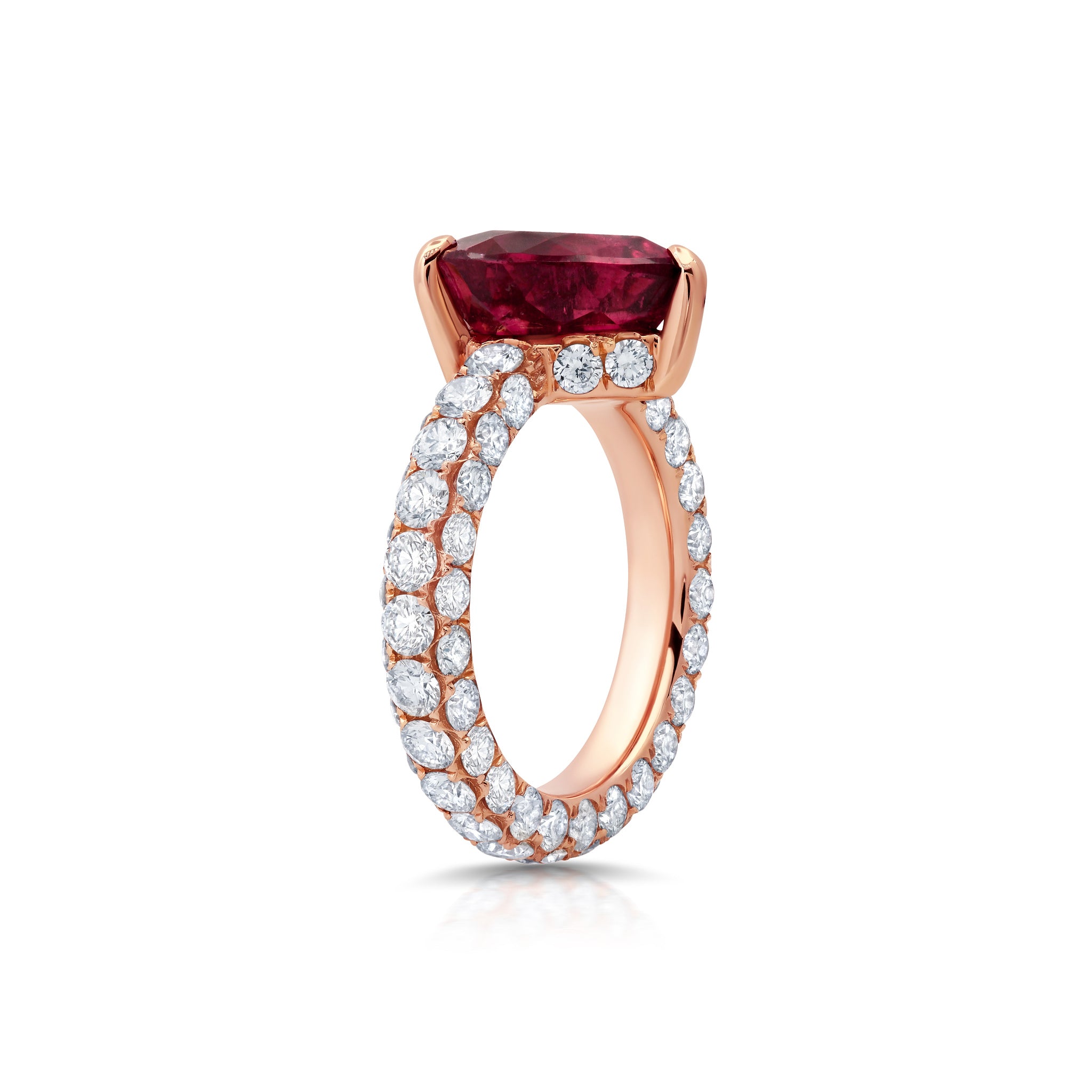 Rubellite & Diamond Statement Ring