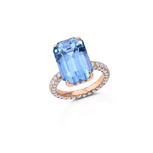 Aquamarine Statement Ring