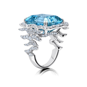 Aquamarine Statement Ring