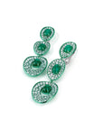 Graziela Gems - Emerald & Diamond Drop Earrings - 