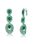 Graziela Gems - Emerald & Diamond Drop Earrings - 