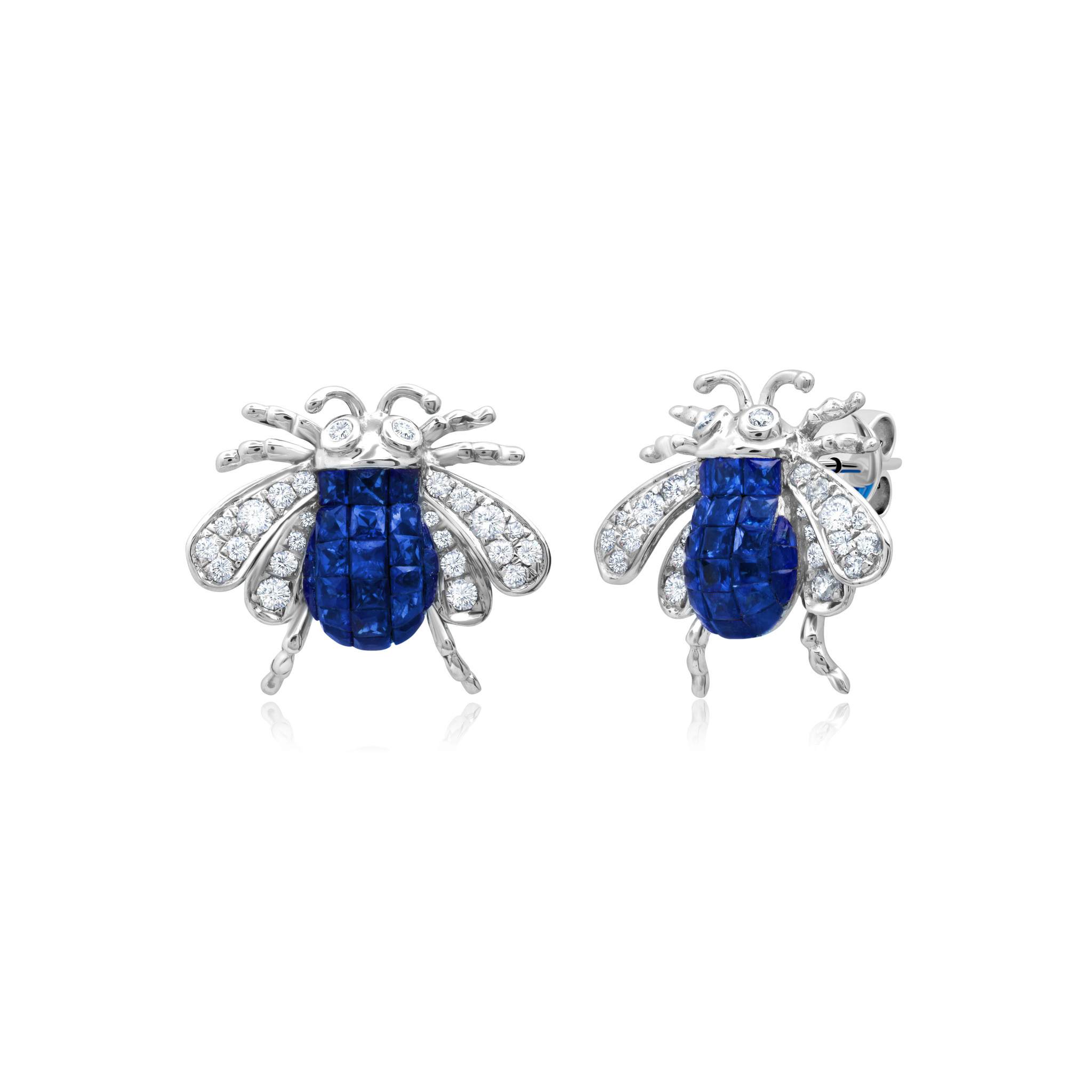 Graziela Gems - Sapphire Bee Earrings - 